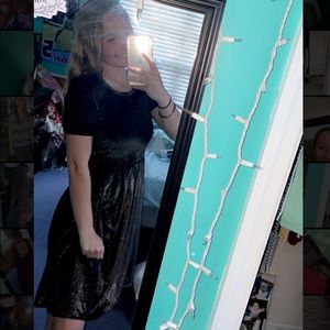 LuLaRoe Black & Gold Amelia Dress
